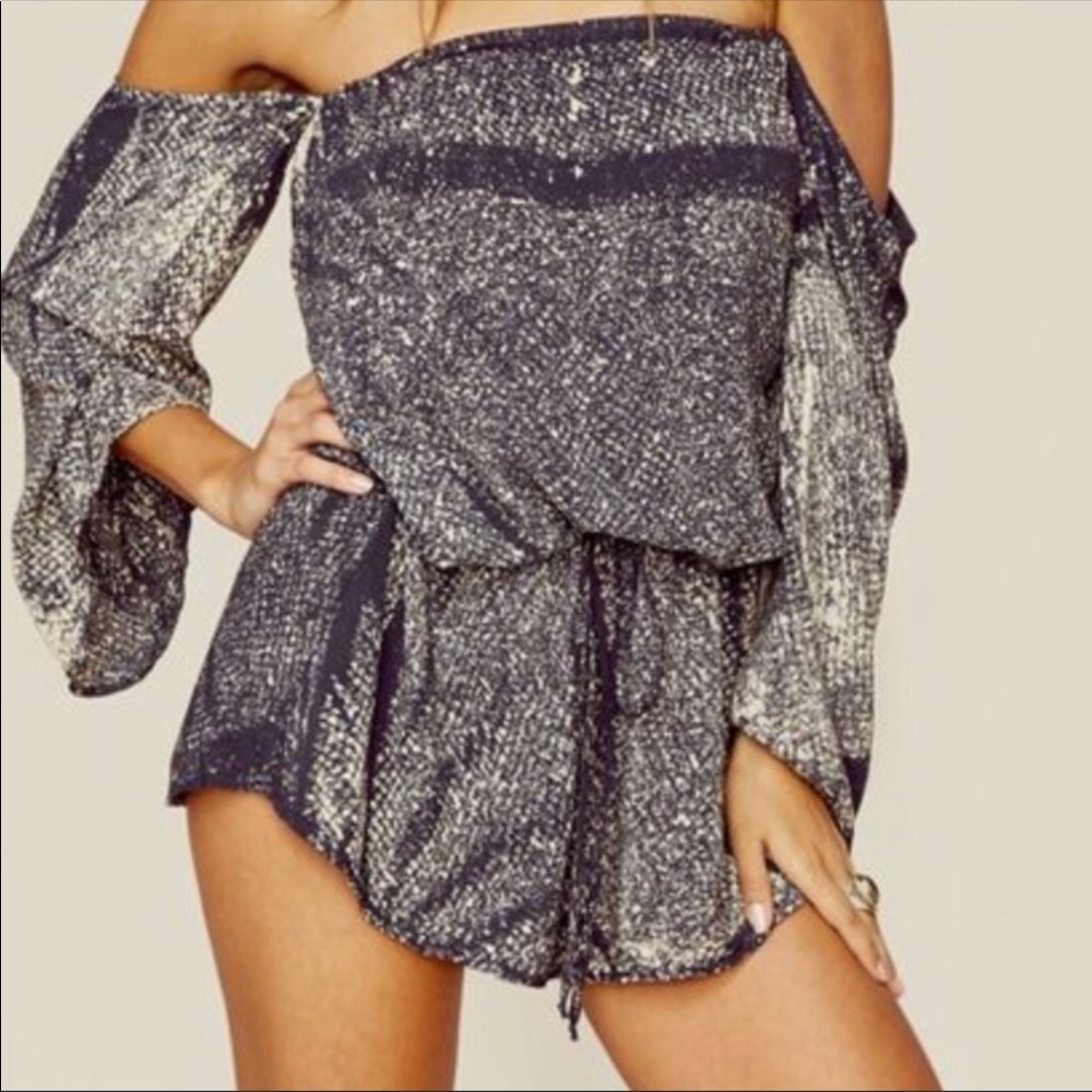 Blue life snakeprint romper